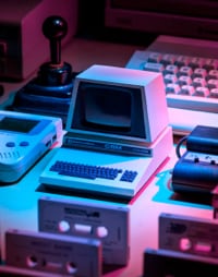 Image of retro PC and stuff